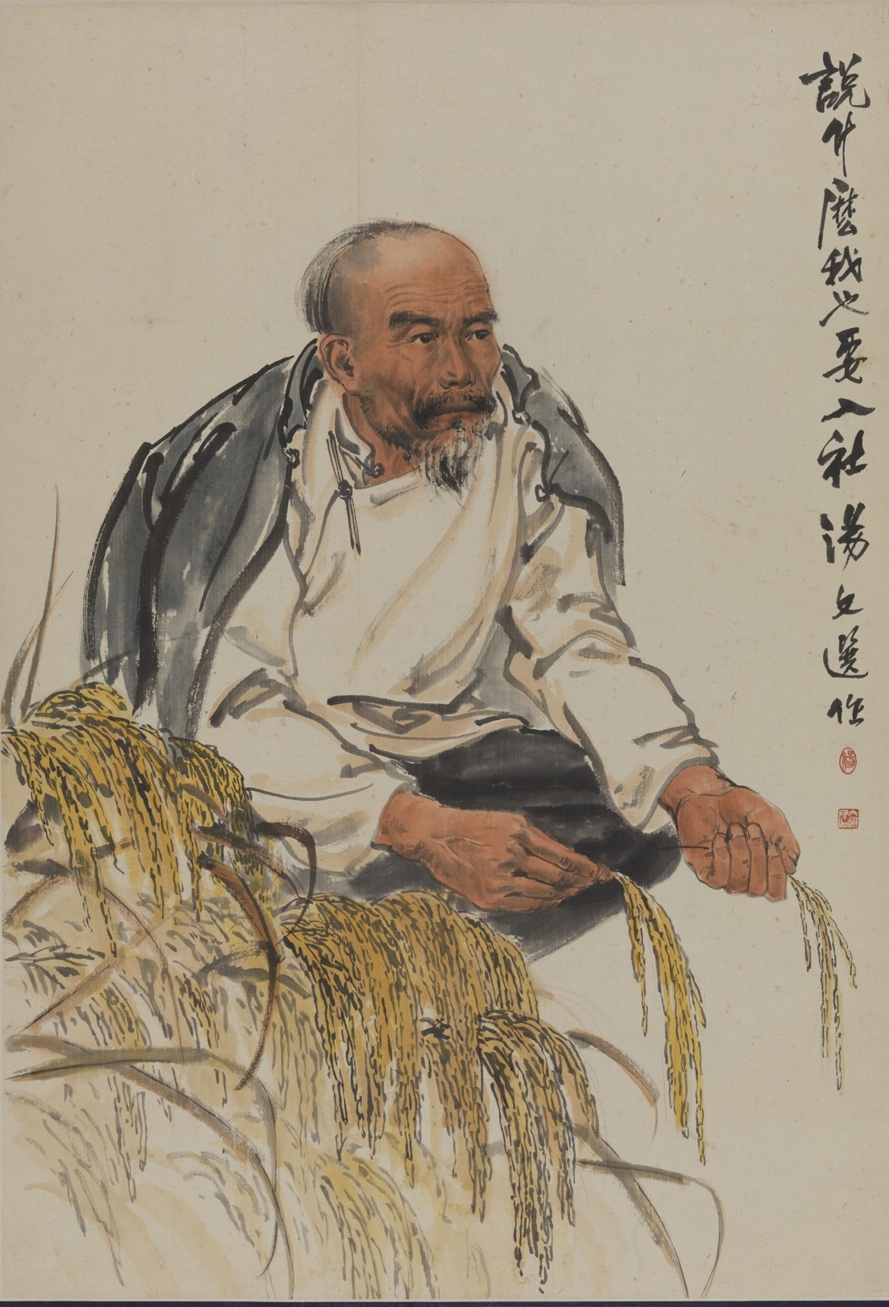 <h2>说什么我 也要入社</h2><p>作者：汤文选</p><p>创作年代：1955年</p><p>规格：100cm×68.5cm</p><p>品类：中国画</p>